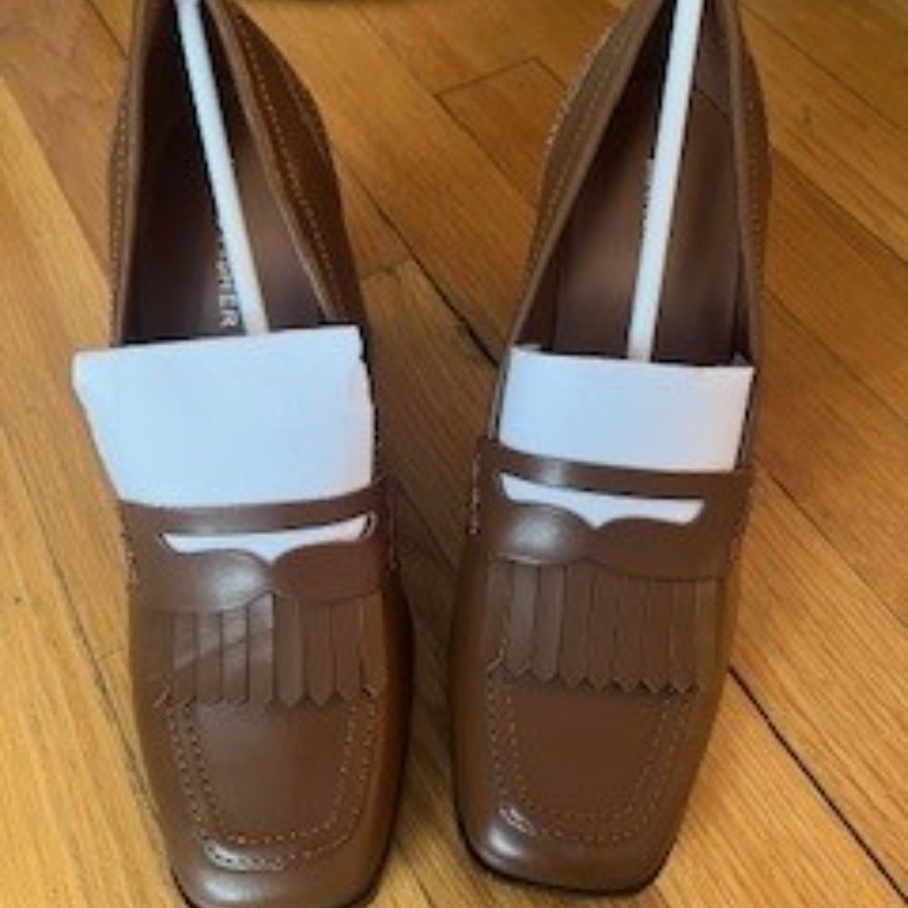 Marc Fisher Hamish Block Heel Loafer, Size 6.5, Brown, Brand New Never Worn - Picture 3 of 5